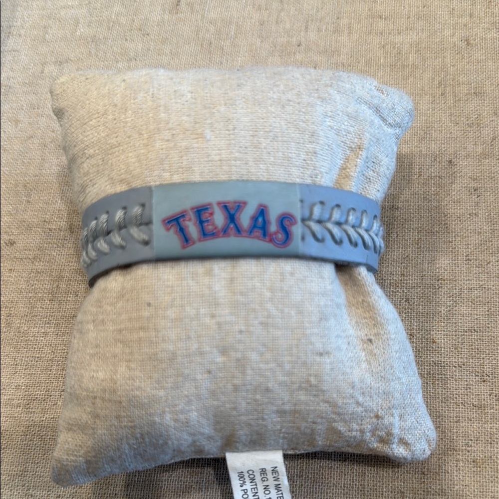 🔴Texas Rangers Embroidered Beige and Gray Bracelet